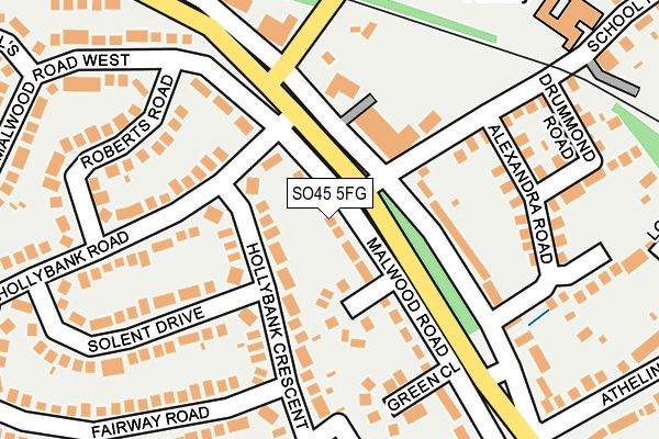 SO45 5FG map - OS OpenMap – Local (Ordnance Survey)