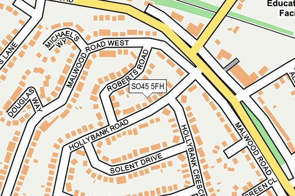 SO45 5FH map - OS OpenMap – Local (Ordnance Survey)