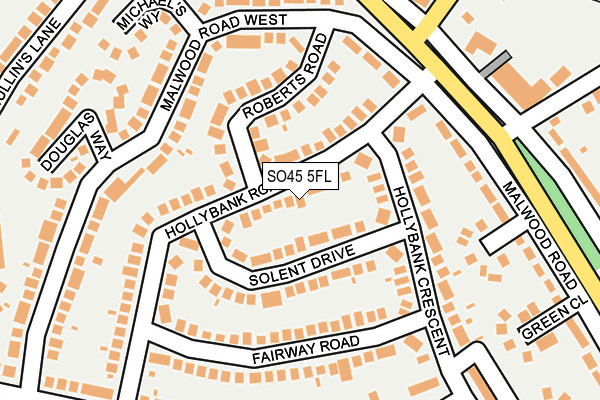 SO45 5FL map - OS OpenMap – Local (Ordnance Survey)