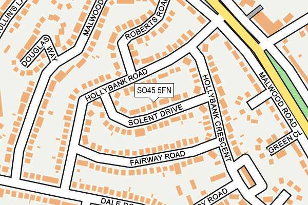 SO45 5FN map - OS OpenMap – Local (Ordnance Survey)