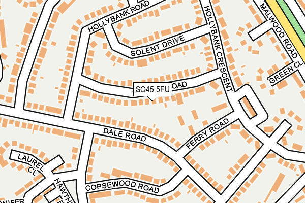 SO45 5FU map - OS OpenMap – Local (Ordnance Survey)