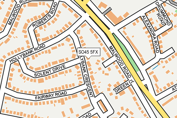 SO45 5FX map - OS OpenMap – Local (Ordnance Survey)