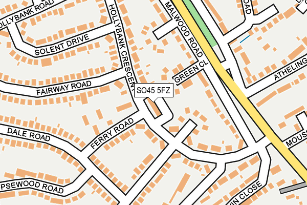 SO45 5FZ map - OS OpenMap – Local (Ordnance Survey)