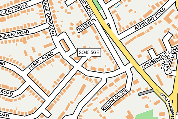 SO45 5GE map - OS OpenMap – Local (Ordnance Survey)