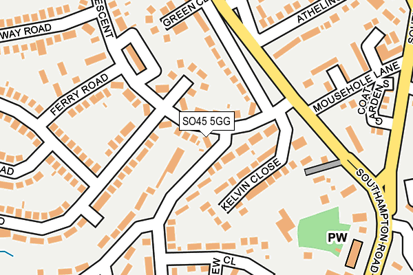 SO45 5GG map - OS OpenMap – Local (Ordnance Survey)