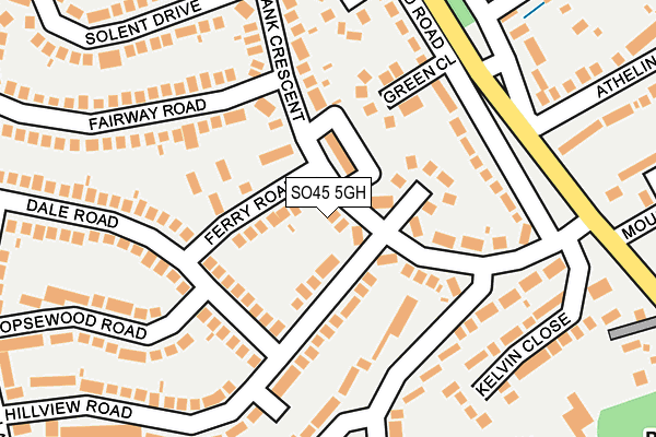 SO45 5GH map - OS OpenMap – Local (Ordnance Survey)