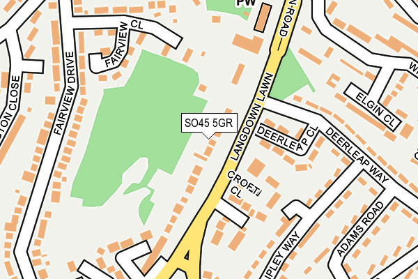 SO45 5GR map - OS OpenMap – Local (Ordnance Survey)