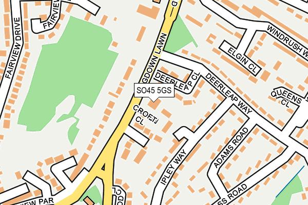 SO45 5GS map - OS OpenMap – Local (Ordnance Survey)