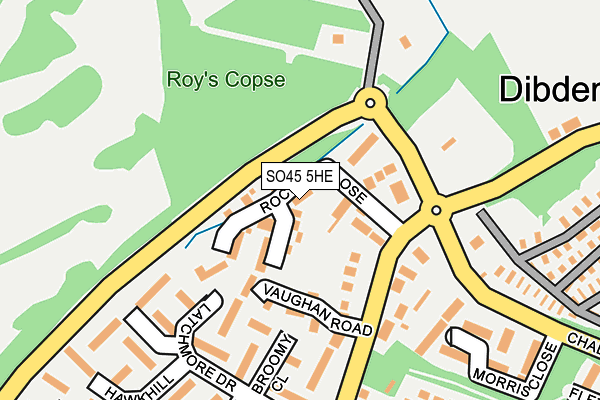 SO45 5HE map - OS OpenMap – Local (Ordnance Survey)