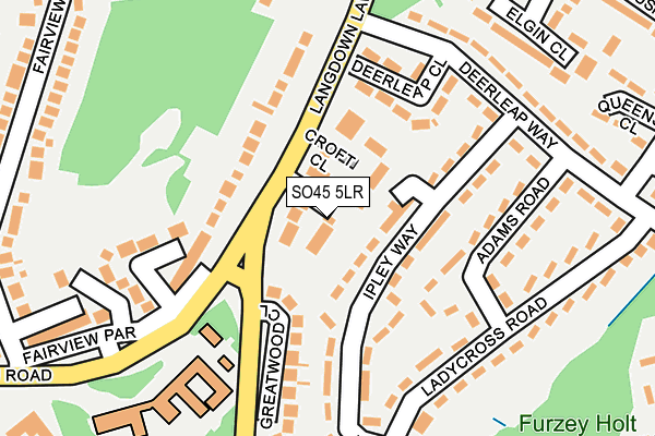 SO45 5LR map - OS OpenMap – Local (Ordnance Survey)