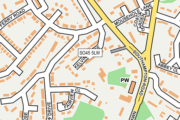 SO45 5LW map - OS OpenMap – Local (Ordnance Survey)