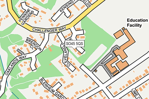 SO45 5QS map - OS OpenMap – Local (Ordnance Survey)