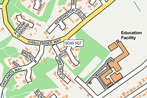 SO45 5QT map - OS OpenMap – Local (Ordnance Survey)