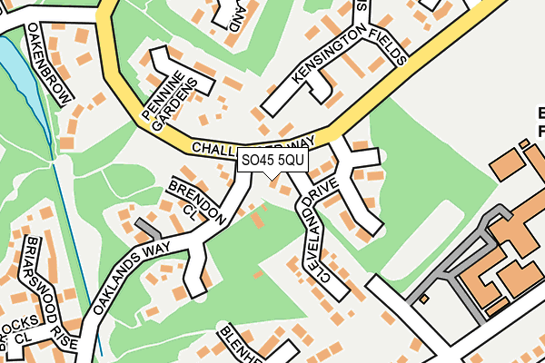 SO45 5QU map - OS OpenMap – Local (Ordnance Survey)