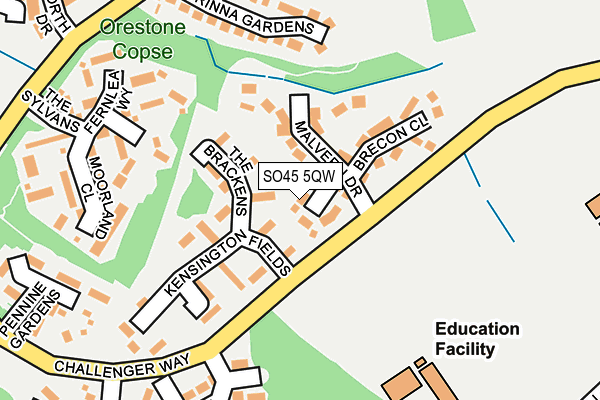 SO45 5QW map - OS OpenMap – Local (Ordnance Survey)