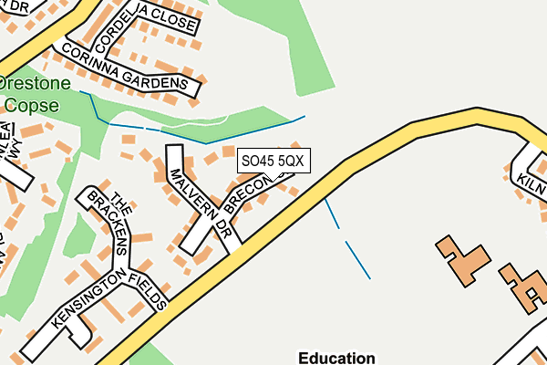 SO45 5QX map - OS OpenMap – Local (Ordnance Survey)
