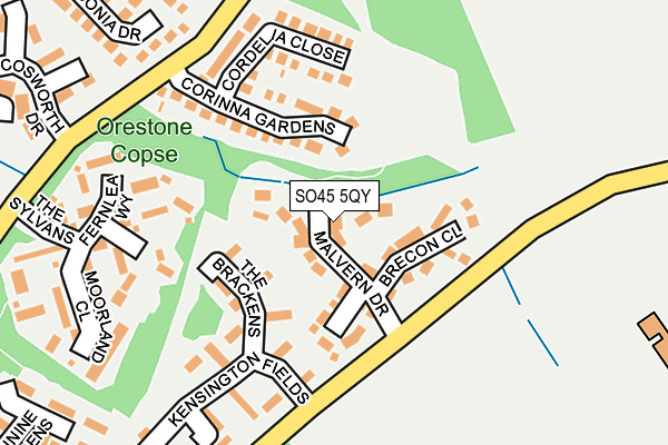 SO45 5QY map - OS OpenMap – Local (Ordnance Survey)