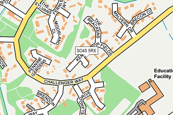 SO45 5RX map - OS OpenMap – Local (Ordnance Survey)