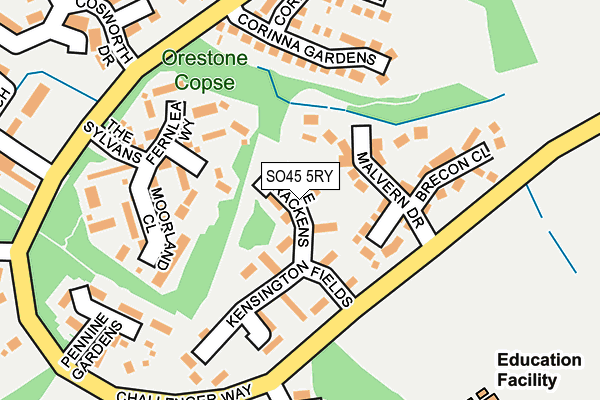 SO45 5RY map - OS OpenMap – Local (Ordnance Survey)