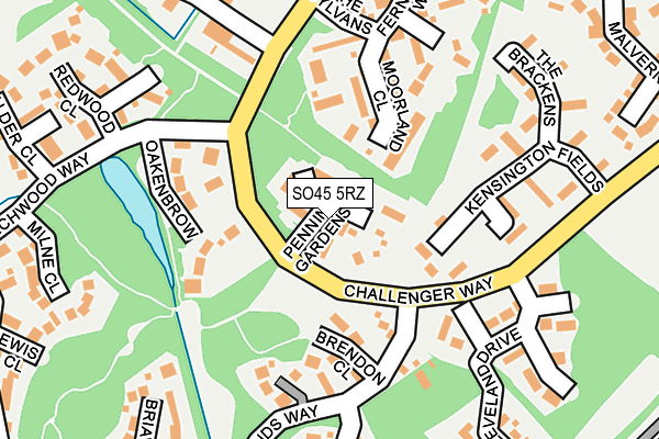 SO45 5RZ map - OS OpenMap – Local (Ordnance Survey)