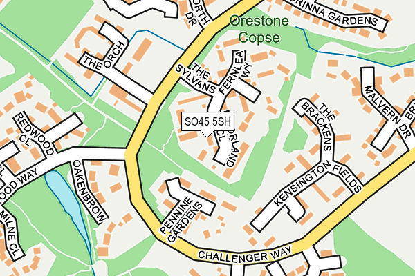 SO45 5SH map - OS OpenMap – Local (Ordnance Survey)