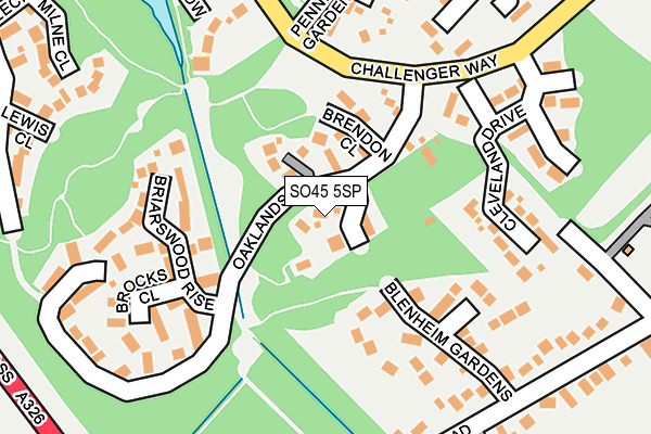 SO45 5SP map - OS OpenMap – Local (Ordnance Survey)