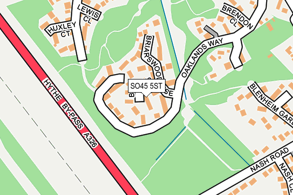 SO45 5ST map - OS OpenMap – Local (Ordnance Survey)