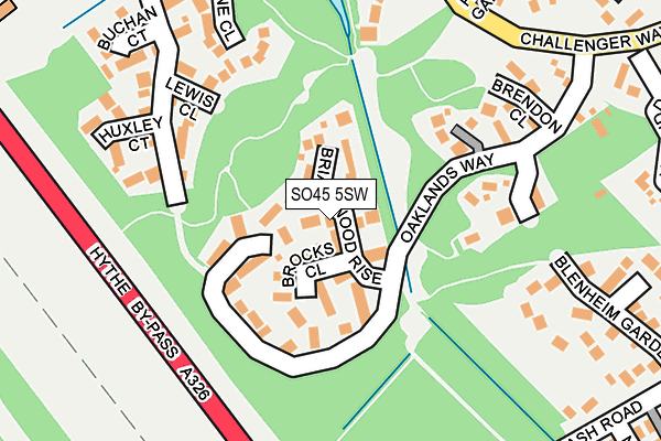 SO45 5SW map - OS OpenMap – Local (Ordnance Survey)