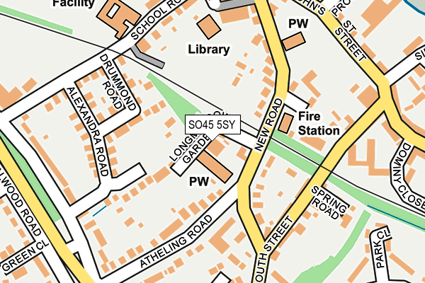 SO45 5SY map - OS OpenMap – Local (Ordnance Survey)