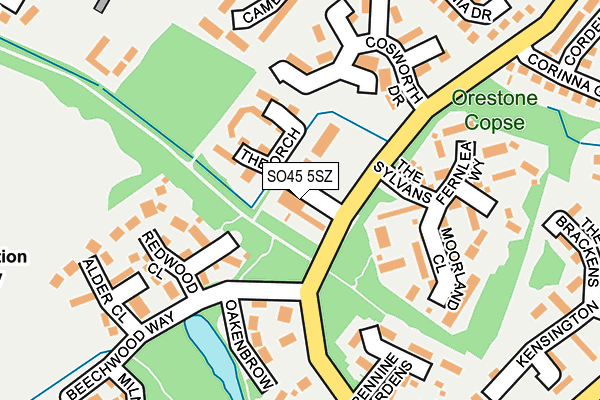 SO45 5SZ map - OS OpenMap – Local (Ordnance Survey)
