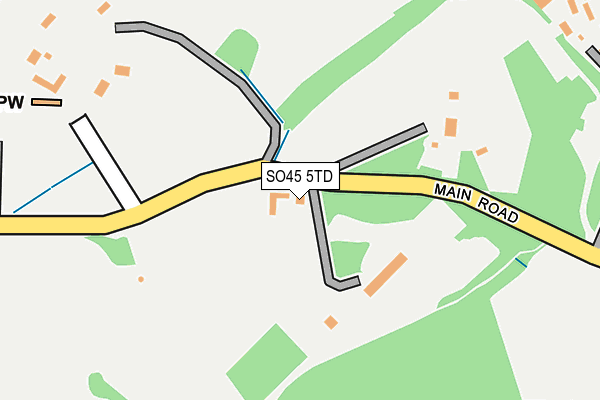 SO45 5TD map - OS OpenMap – Local (Ordnance Survey)
