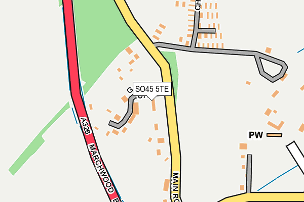SO45 5TE map - OS OpenMap – Local (Ordnance Survey)