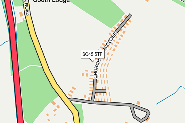 SO45 5TF map - OS OpenMap – Local (Ordnance Survey)