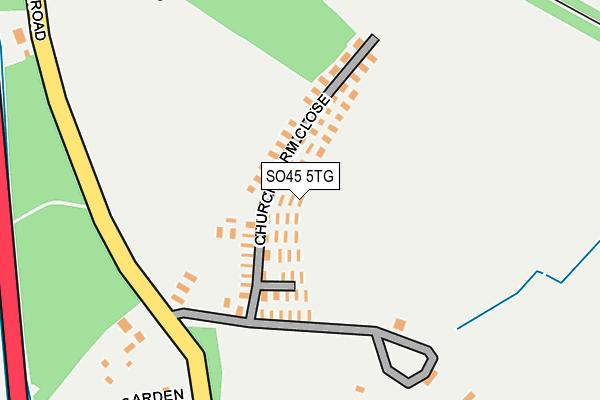 SO45 5TG map - OS OpenMap – Local (Ordnance Survey)