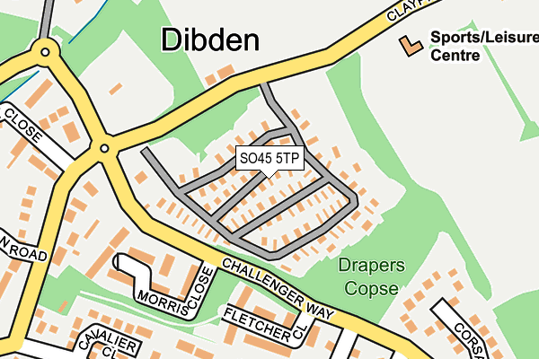 SO45 5TP map - OS OpenMap – Local (Ordnance Survey)