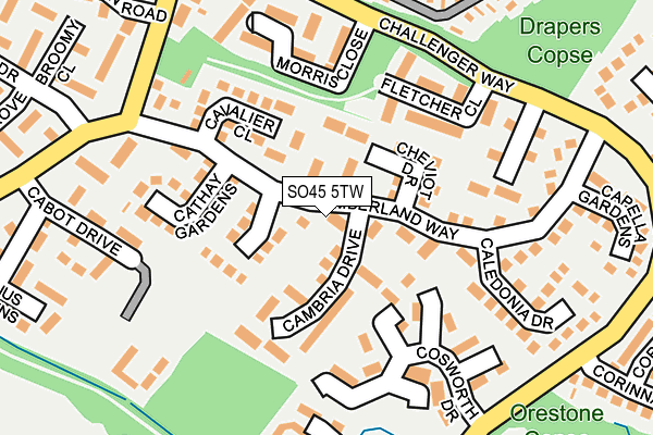 SO45 5TW map - OS OpenMap – Local (Ordnance Survey)