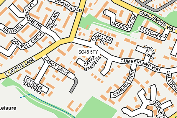 SO45 5TY map - OS OpenMap – Local (Ordnance Survey)