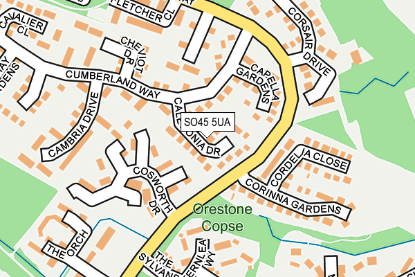 SO45 5UA map - OS OpenMap – Local (Ordnance Survey)