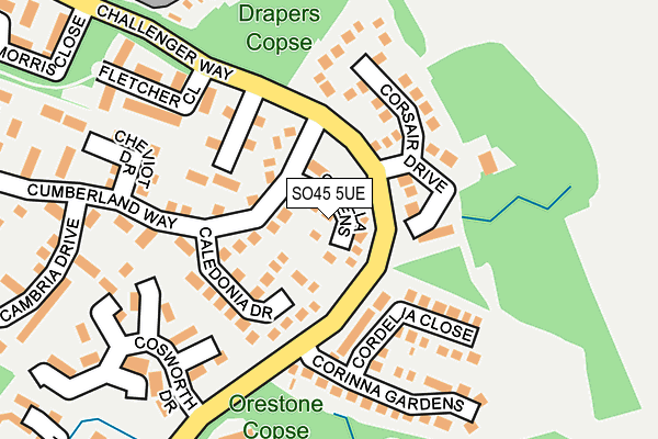 SO45 5UE map - OS OpenMap – Local (Ordnance Survey)