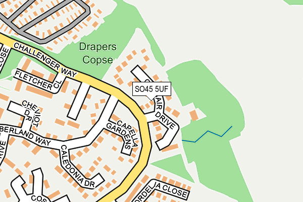 SO45 5UF map - OS OpenMap – Local (Ordnance Survey)