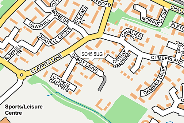 SO45 5UG map - OS OpenMap – Local (Ordnance Survey)