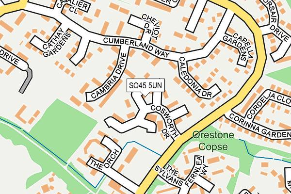 SO45 5UN map - OS OpenMap – Local (Ordnance Survey)