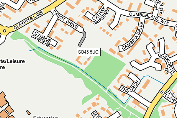 SO45 5UQ map - OS OpenMap – Local (Ordnance Survey)