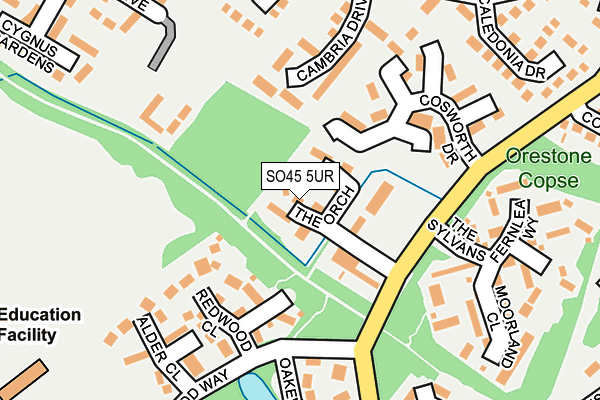 SO45 5UR map - OS OpenMap – Local (Ordnance Survey)