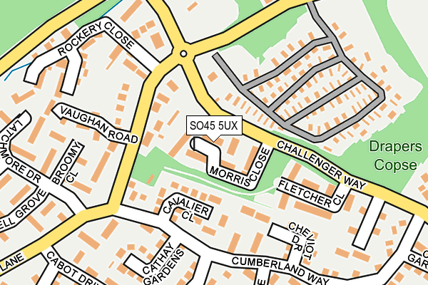 SO45 5UX map - OS OpenMap – Local (Ordnance Survey)