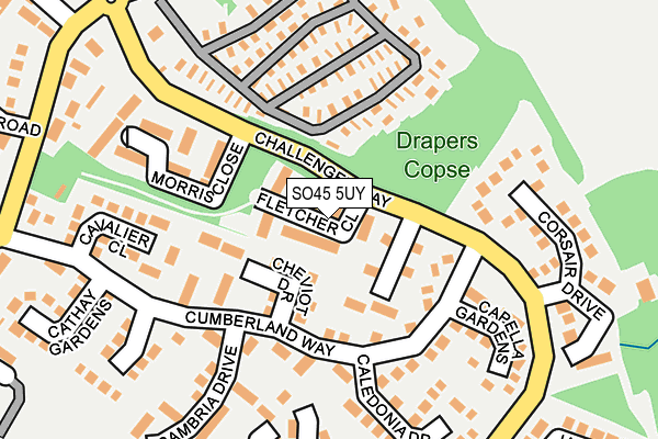 SO45 5UY map - OS OpenMap – Local (Ordnance Survey)