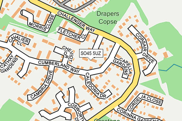 SO45 5UZ map - OS OpenMap – Local (Ordnance Survey)
