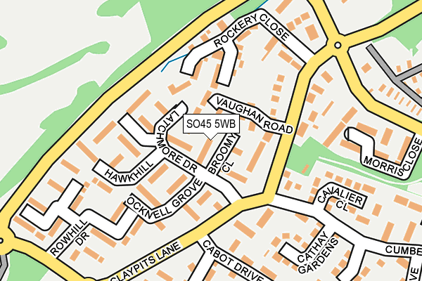 SO45 5WB map - OS OpenMap – Local (Ordnance Survey)
