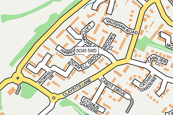 SO45 5WD map - OS OpenMap – Local (Ordnance Survey)