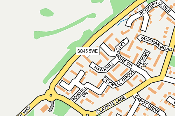 SO45 5WE map - OS OpenMap – Local (Ordnance Survey)